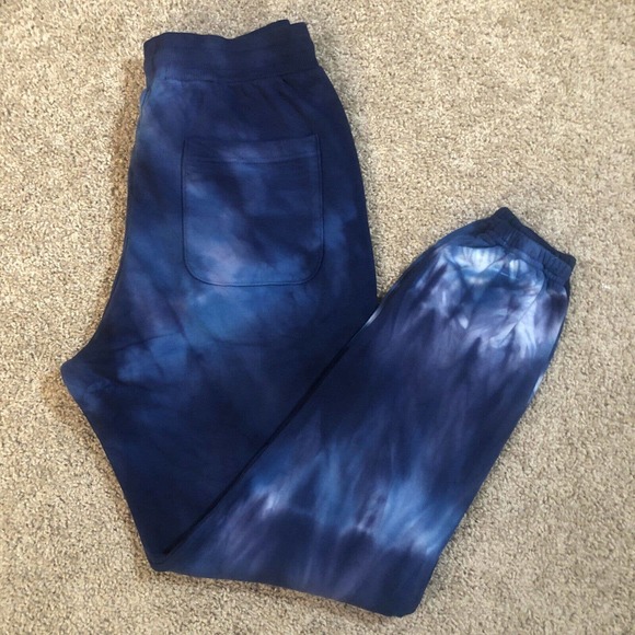John Elliott LA Reflection Tie Dye Luxury Sweatpants Blue Pacific Mens Large L - Picture 6 of 11